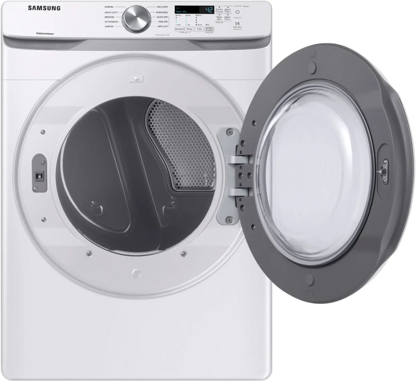 Samsung 7.5-cu ft Stackable Electric Dryer (White) - DVE45T6000W/A3 (0B5D5BAX807117A)