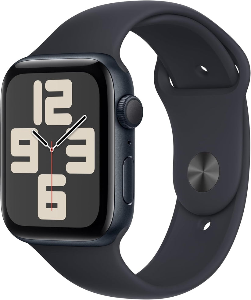 Apple Watch SE 2nd Gen GPS 44mm Midnight Case M/L Sport Band Midnight MRE93LLA-R