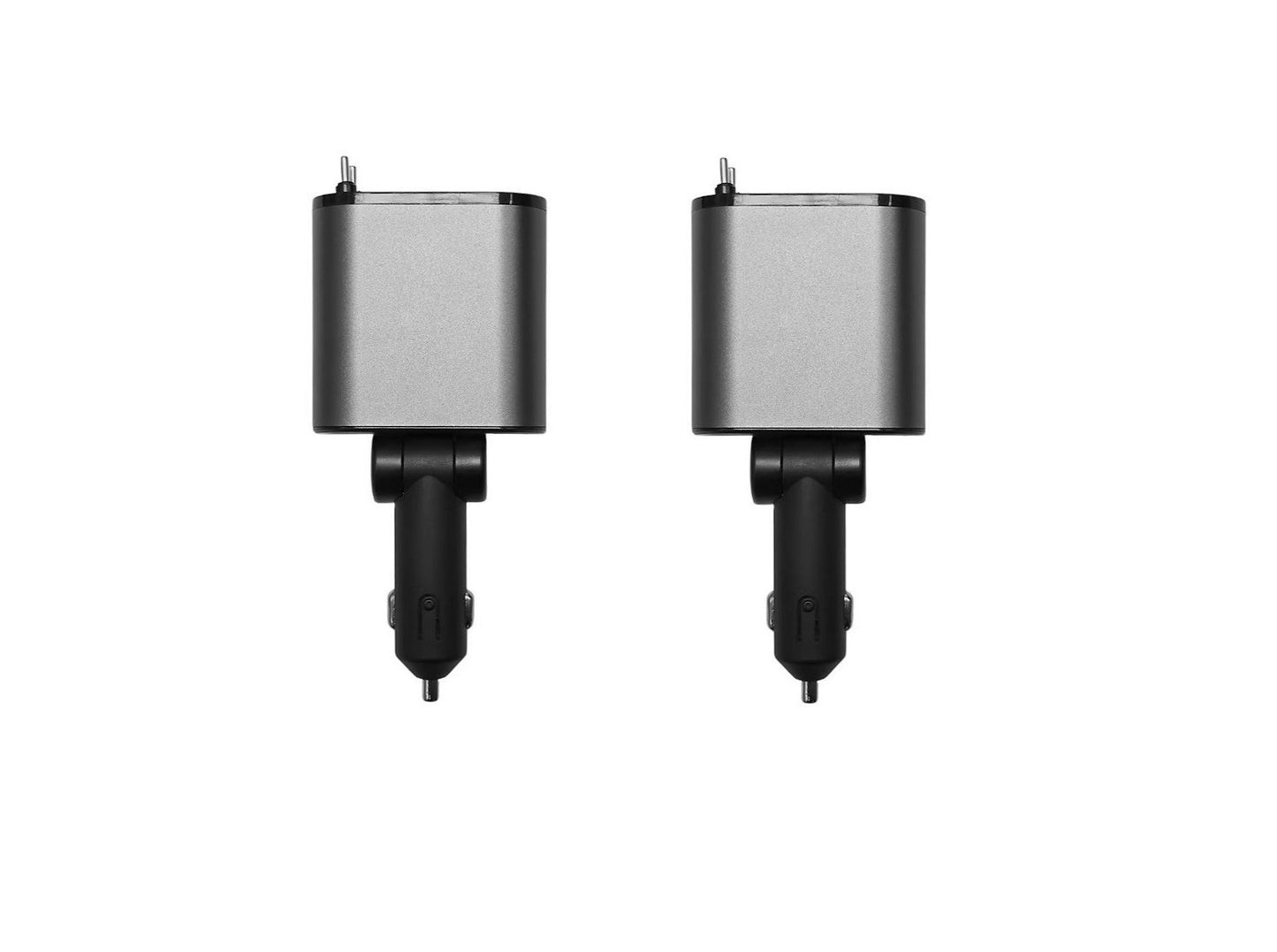Its Just Smart 4-in-1 Retractable Car Charger 2-Pack, with USB-A and USB-C ports IJS1005