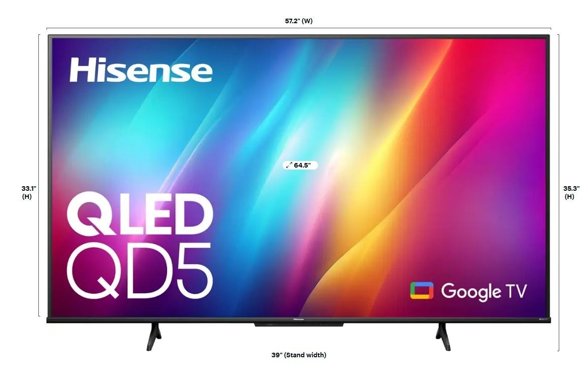 Hisense - 65" Class QD5 Series QLED 4K UHD Smart Google TV 65QD5N-C