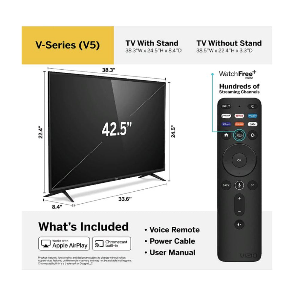 VIZIO 43" Class V-Series LED 4K UHD SmartCast TV V435-J01