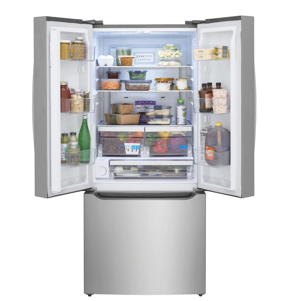 Frigidaire Gallery - 30 in. 20 cu. ft. Standard Depth French Door Refrigerator with Internal Water Dispenser - Stainless Steel - GRFN2023AF- SN 1K41381760