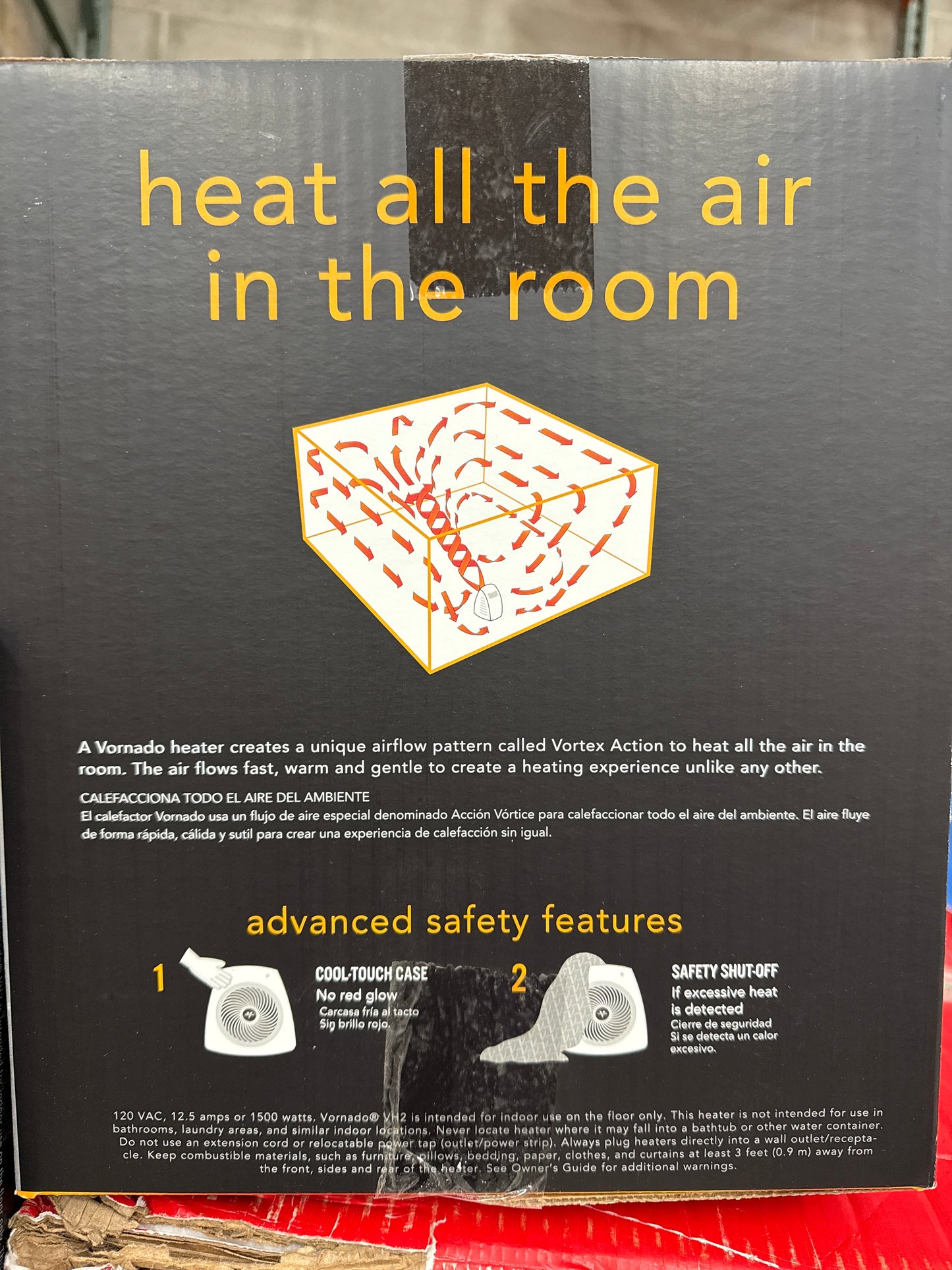 AC250050 Vornado VH2 Electric Vortex Whole Room Space Heater