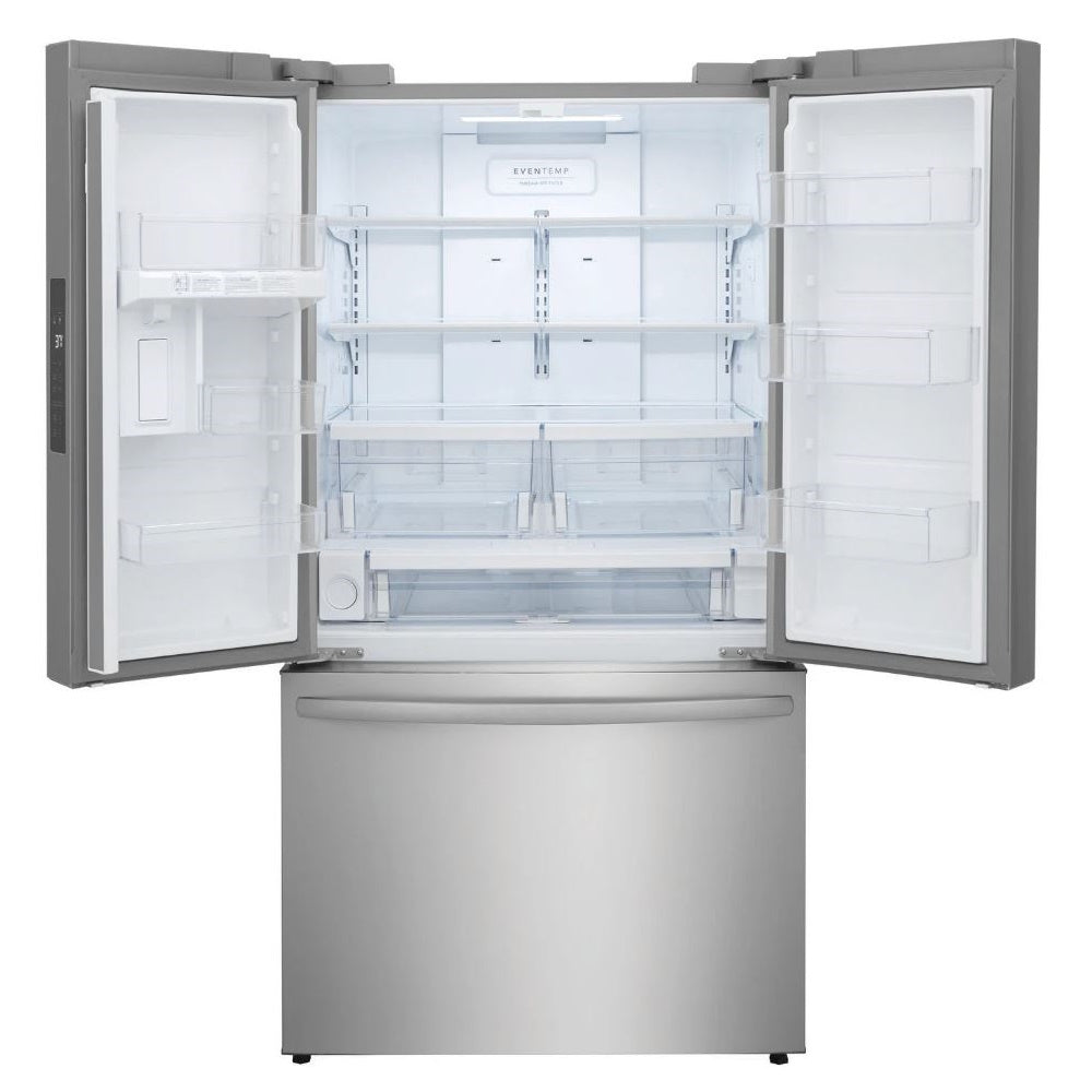 Frigidaire - 36 in 28.8 cu. ft. Standard Depth French Door Refrigerator in with Internal Water Dispenser - Stainless Steel - FRFN2813AF- SN 4A43810384