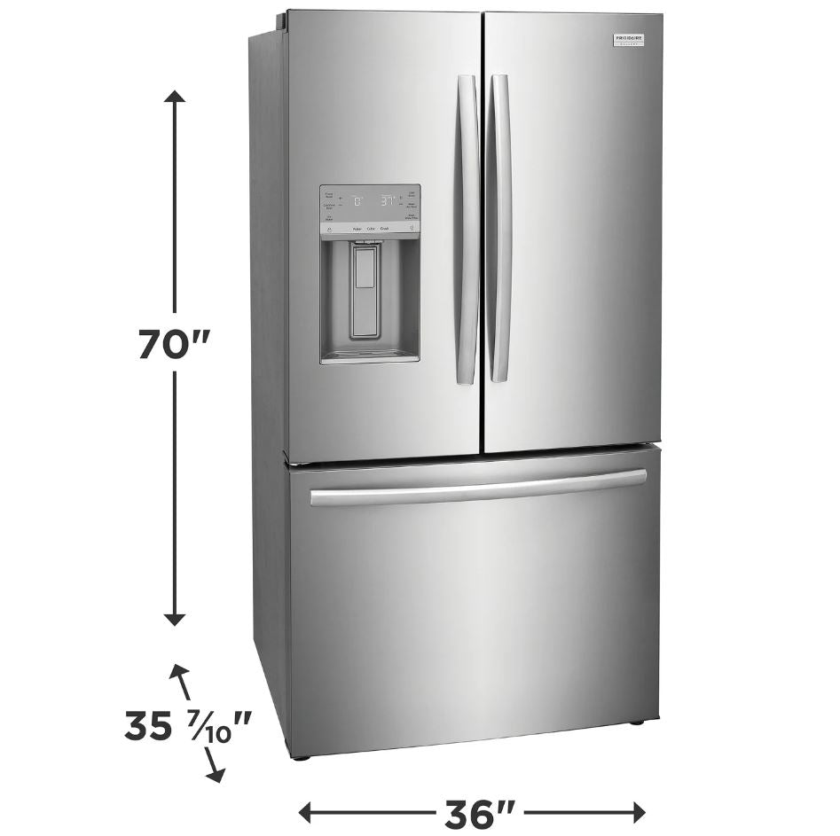 Frigidaire Gallery - 27.8 Cu. Ft. French Door Refrigerator - Stainless Steel - GRFS2853AF- SN 4A44103404