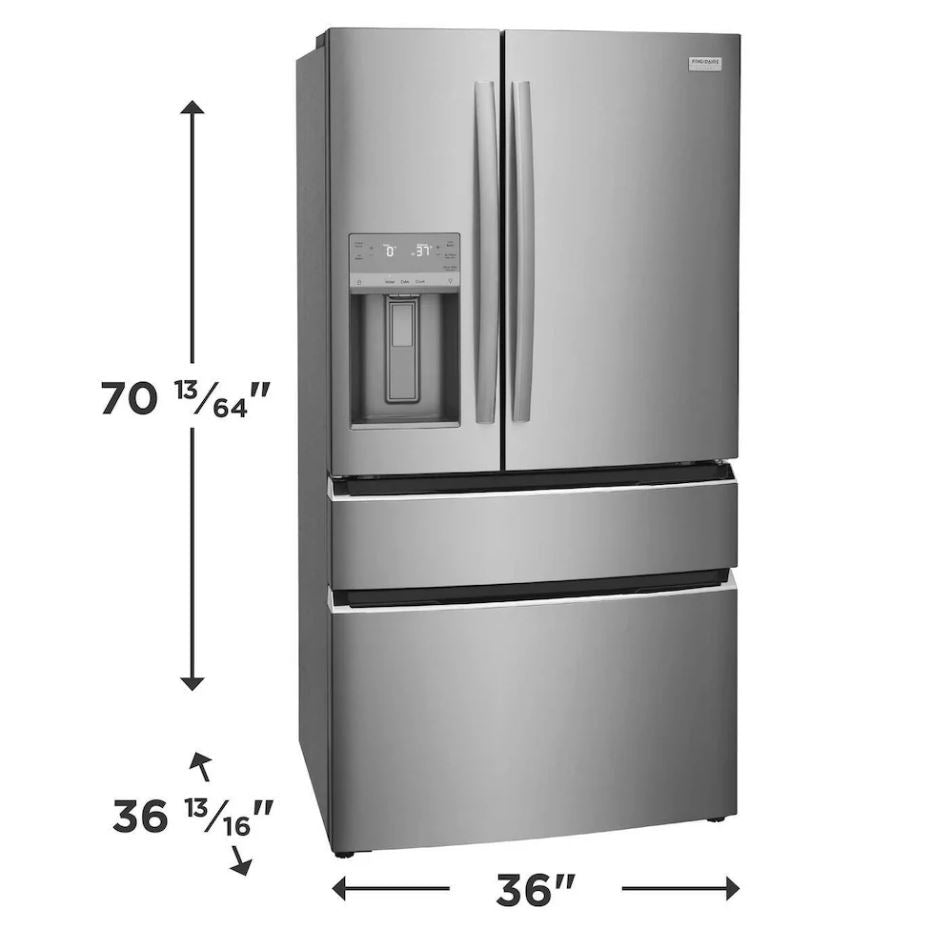 Frigidaire Gallery - 26.3 Cu. Ft. Standard-Depth 4-Door French Door Refrigerator - Stainless Steel - GRMS2773AF- SN 1K43084033