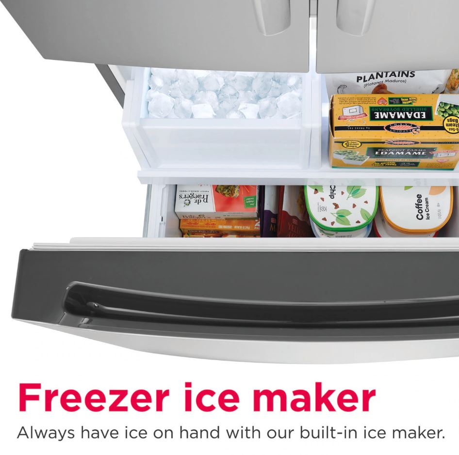 Frigidaire Gallery - 30 in. 20 cu. ft. Standard Depth French Door Refrigerator with Internal Water Dispenser - Stainless Steel - GRFN2023AF- SN 1K41381760