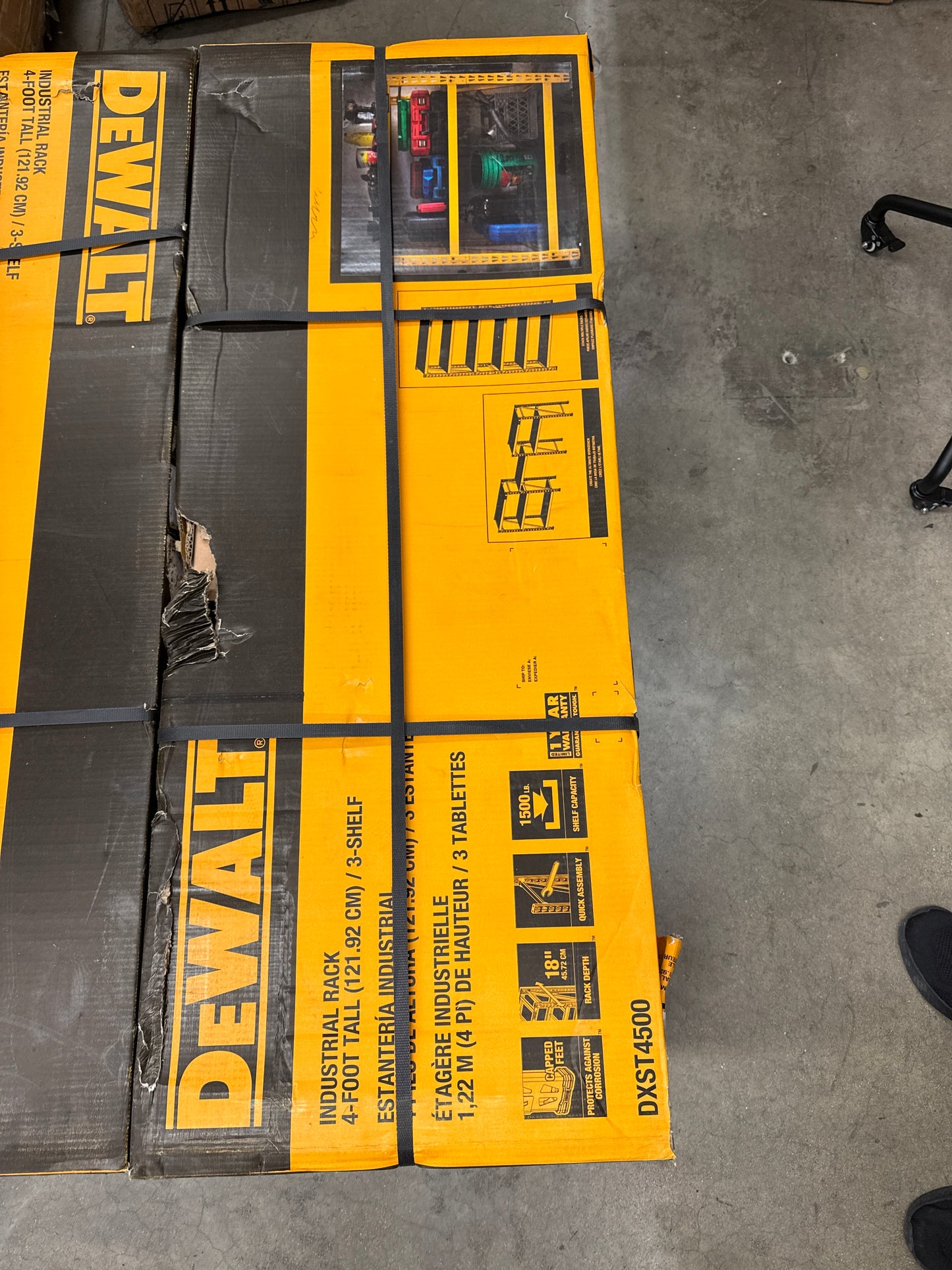 AC250005 4-Foot Tall, 3 Shelf Industrial Storage Rack