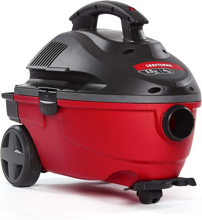 AC250066 CRAFTSMAN CMXEVBE17612 4 Gallon 5.0 Peak HP Wet/Dry Vac, Portable Shop Vacuum with Attachments