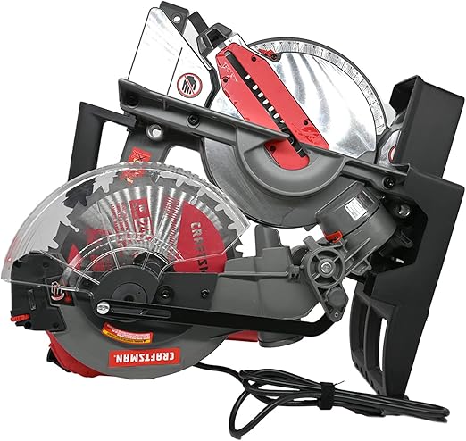 AC250094 CRAFTSMAN 10-in 15-Amp Single Bevel Folding Compound Corded Miter Saw with Laser Guide