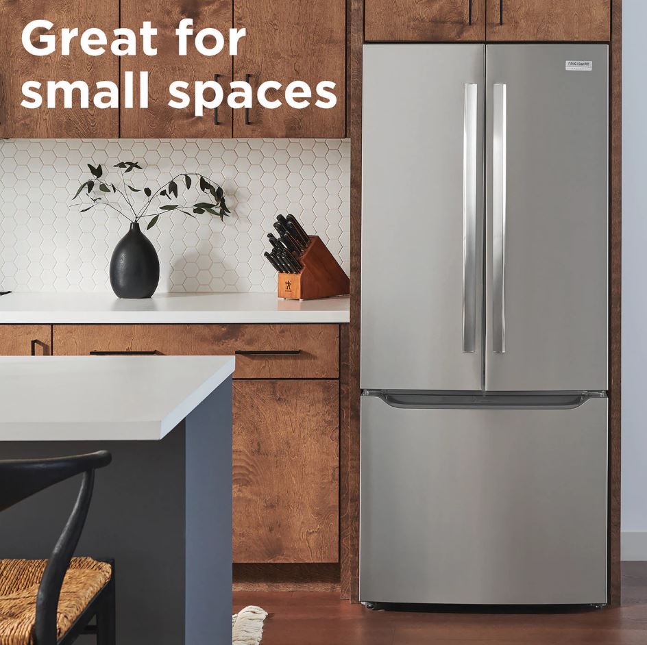 Frigidaire Gallery - 30 in. 20 cu. ft. Standard Depth French Door Refrigerator with Internal Water Dispenser - Stainless Steel - GRFN2023AF- SN 1K41381760