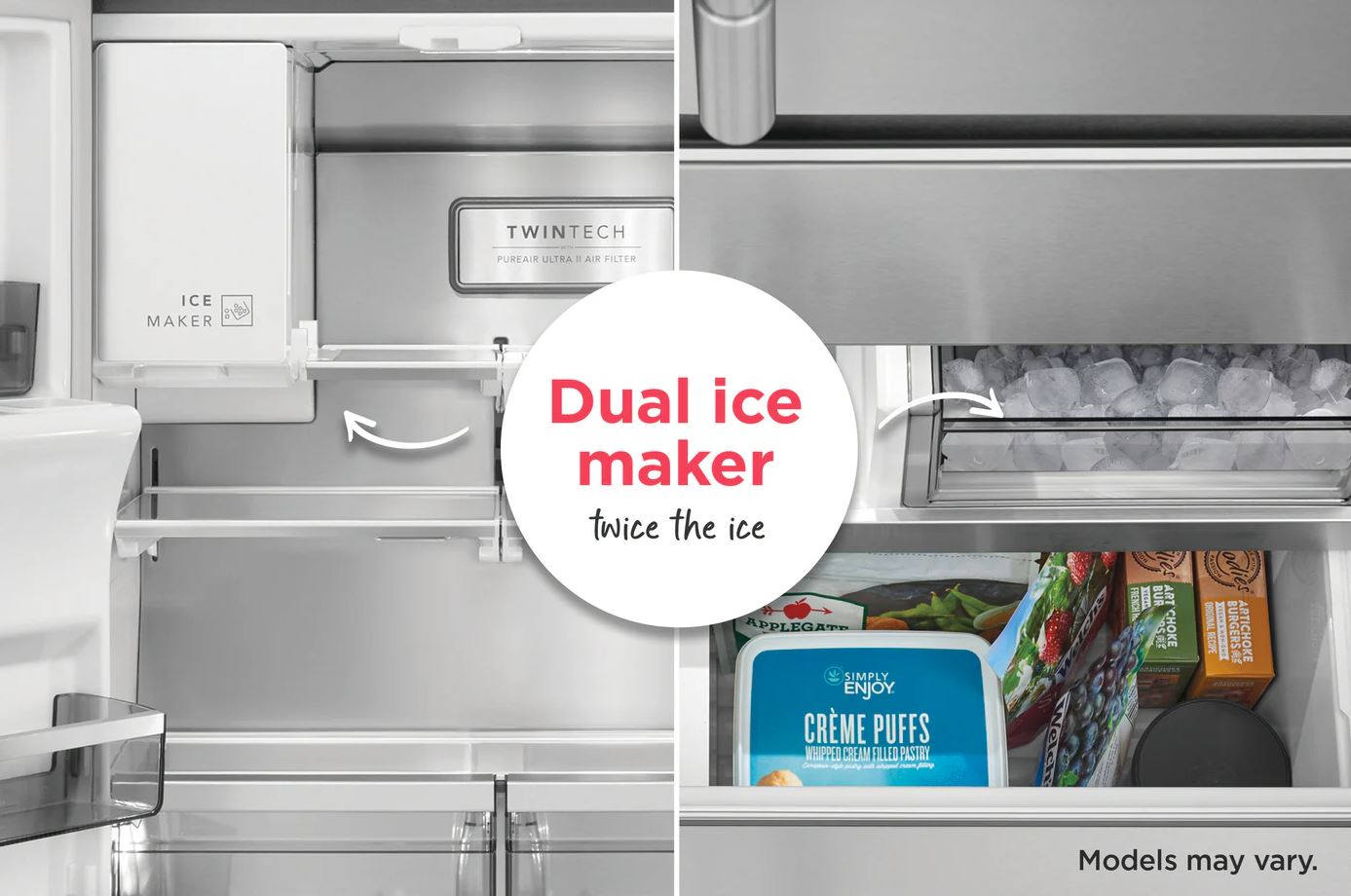 Frigidaire Gallery - 27.8 Cu. Ft. French Door Refrigerator - Stainless Steel - GRFS2853AF- SN 4A44103404