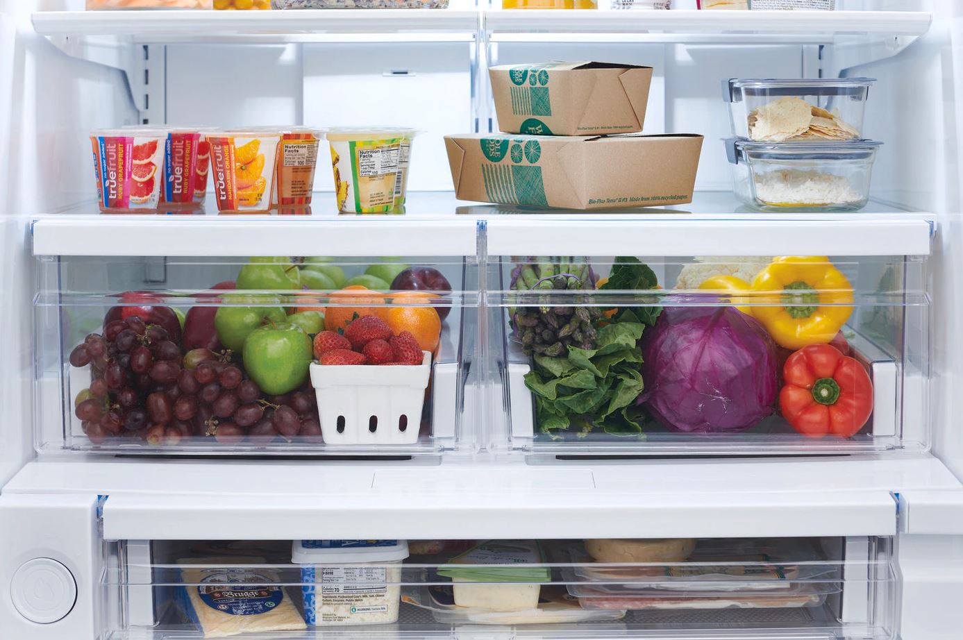 Frigidaire - 36 in 28.8 cu. ft. Standard Depth French Door Refrigerator in with Internal Water Dispenser - Stainless Steel - FRFN2813AF- SN 4A437112067