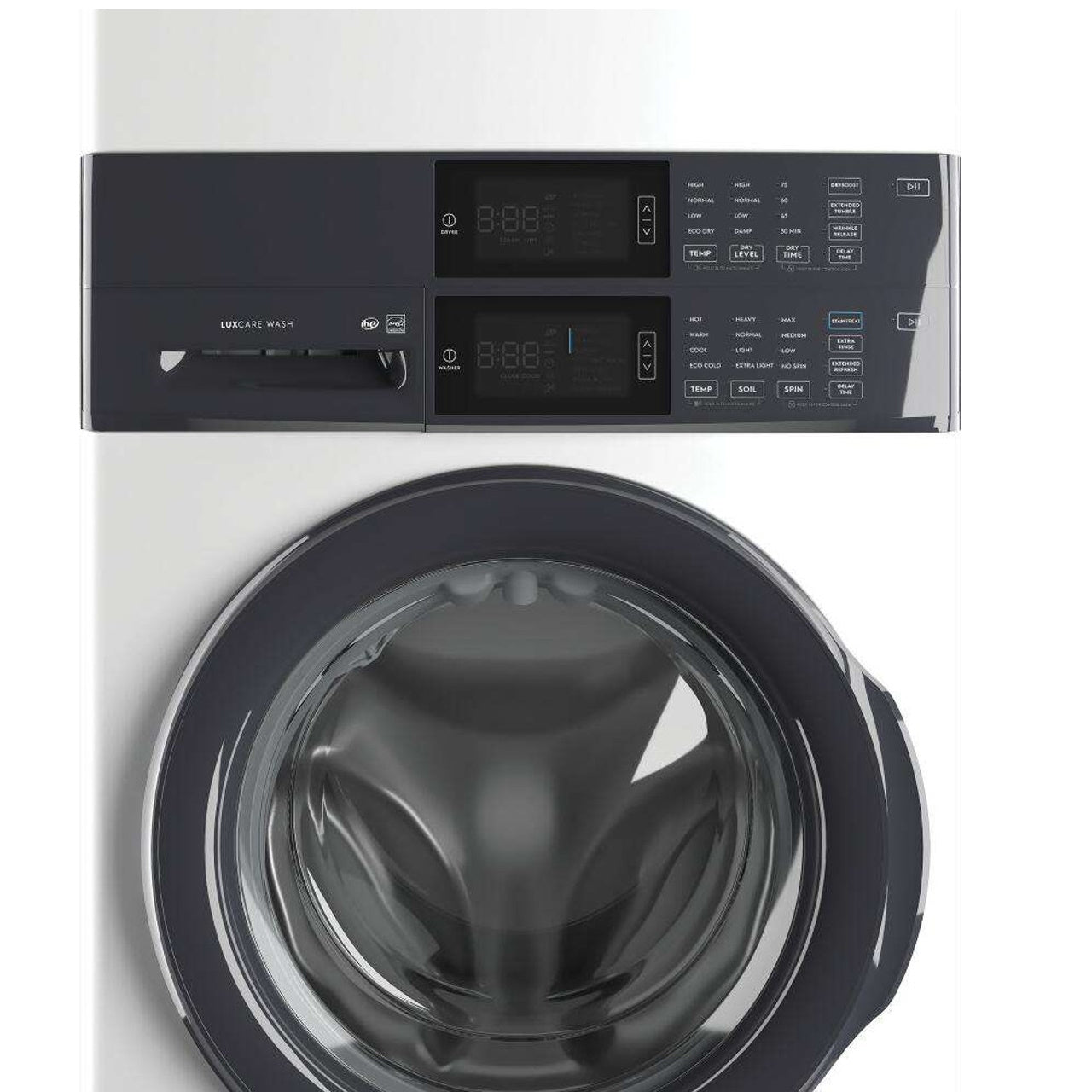 Electrolux - 4.4 cu. ft. Stacked Washer and 8.0 cu. ft. Electric Dryer Laundry Tower in White with LuxCare Wash, Energy Star - White - ELTE7300AW- SN 4B43406278