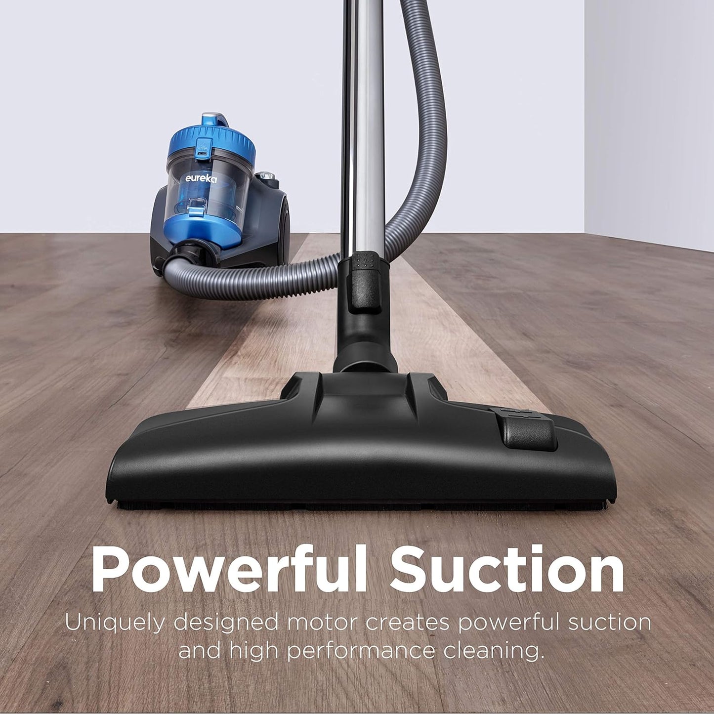 Eureka WhirlWind Bagless Canister 2.5L Vacuum Cleaner, Lightweight Vac for Carpets and Hard Floors, Blue NEN110A-R
