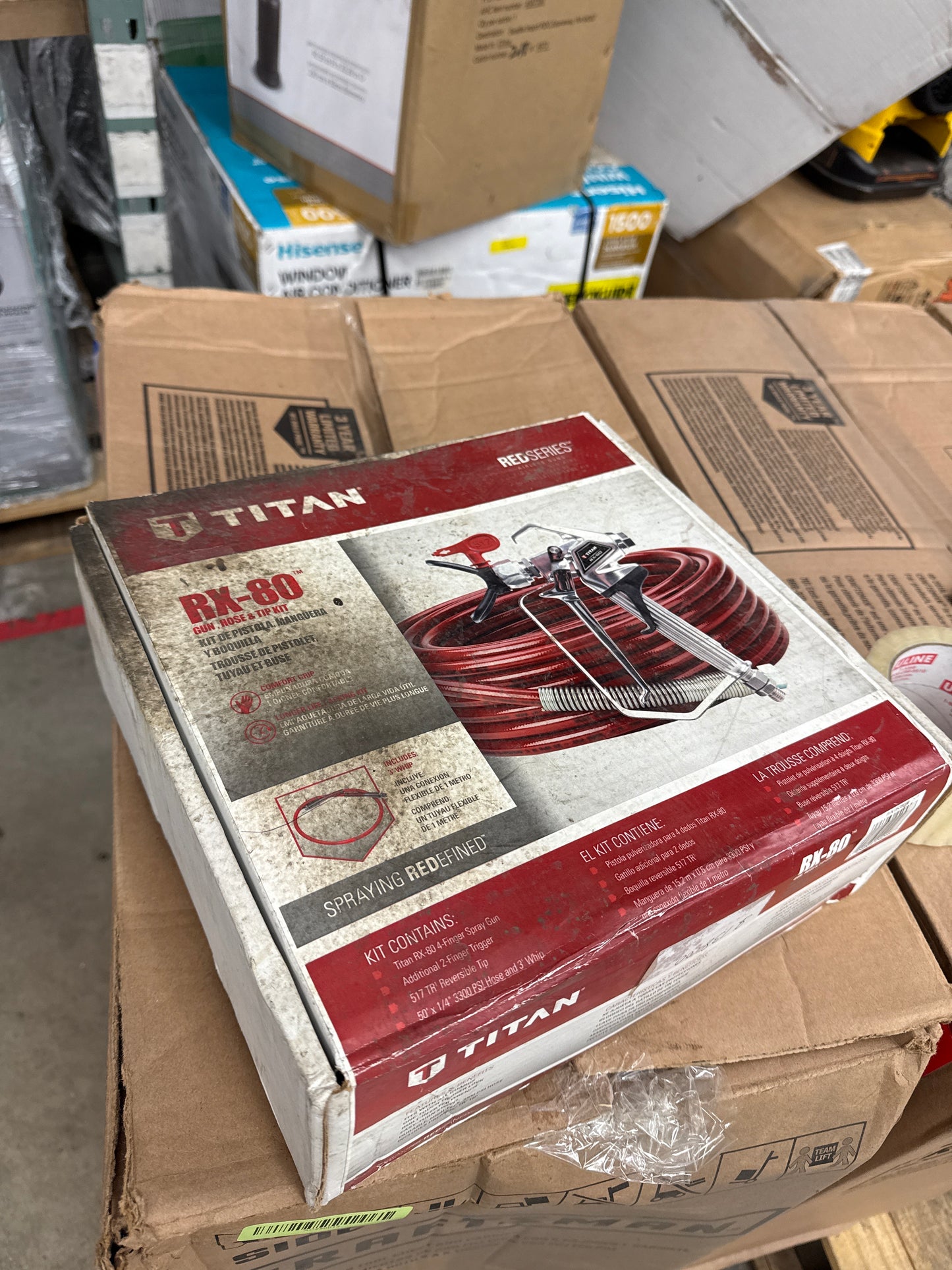 AC250023 Titan RX-80 3600 psi Metal Airless Sprayer Gun, Hose and Tip Kit