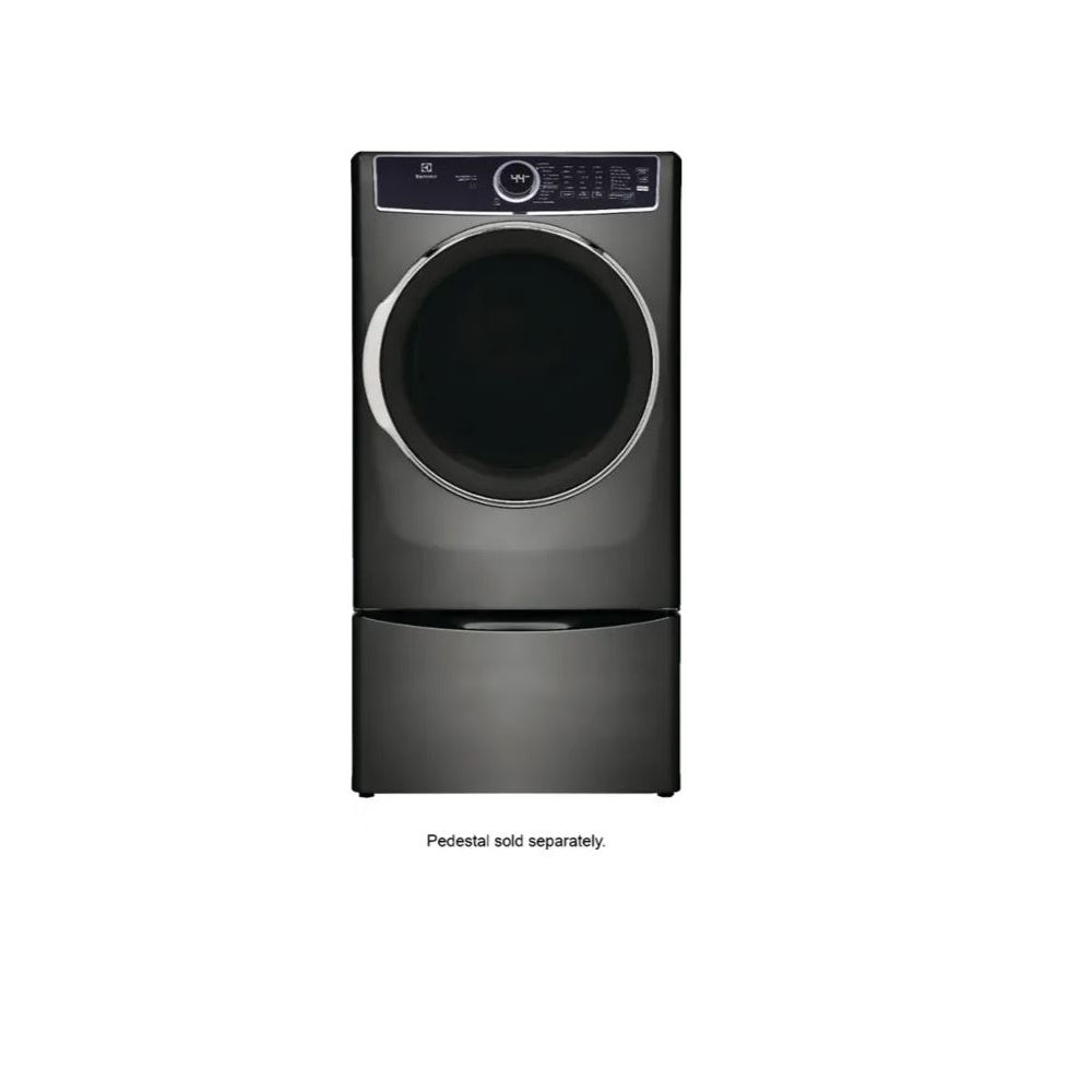 Electrolux - Front Load Perfect Steamâ„¢ Electric Dryer with Balanced Dryâ„¢ and Instant Refresh 8.0 Cu. Ft. - Titanium - ELFE7637AT- SN 4D42703608