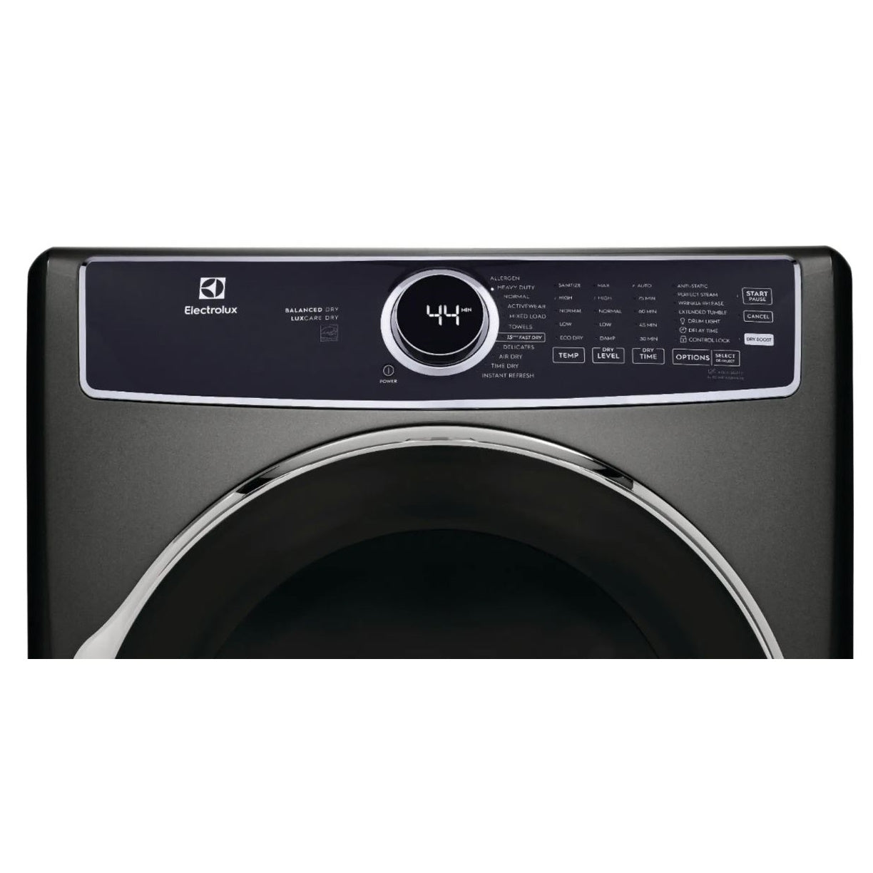 Electrolux - Front Load Perfect Steamâ„¢ Electric Dryer with Balanced Dryâ„¢ and Instant Refresh 8.0 Cu. Ft. - Titanium - ELFE7637AT- SN 4D42703608
