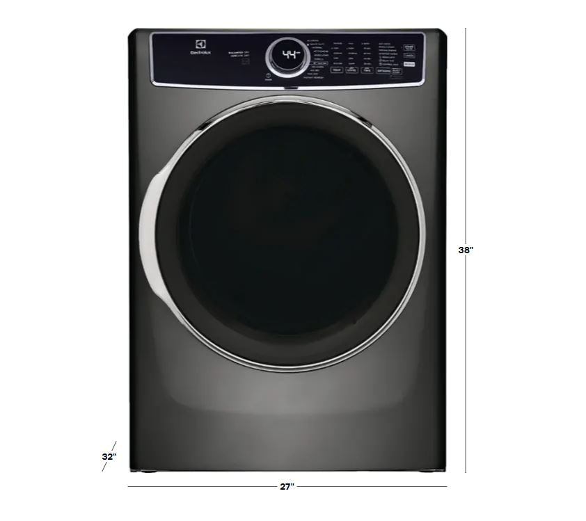 Electrolux - Front Load Perfect Steamâ„¢ Electric Dryer with Balanced Dryâ„¢ and Instant Refresh 8.0 Cu. Ft. - Titanium - ELFE7637AT- SN 4D42703608