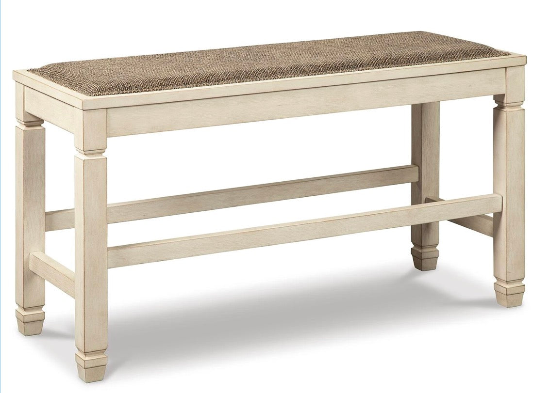 AH125 Bolanburg 42" Counter Height Upholstered Dining Bench