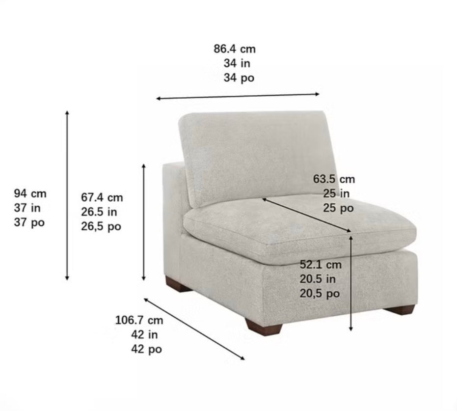 CS260067 Thomasville Lowell Armless Chair