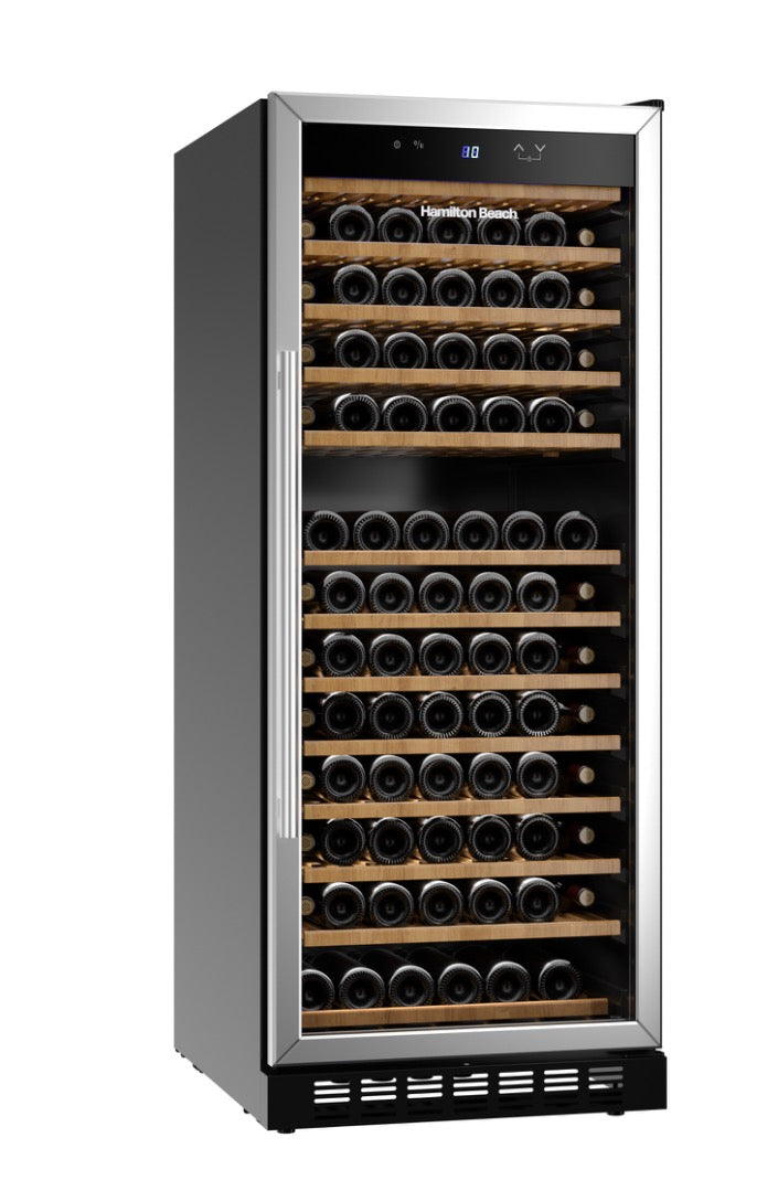AC260416 Hamilton Beach 30-in W 155 -Bottles Black Built-in Indoor Wine Cooler -HBWF1551 (major dents, missing handle)