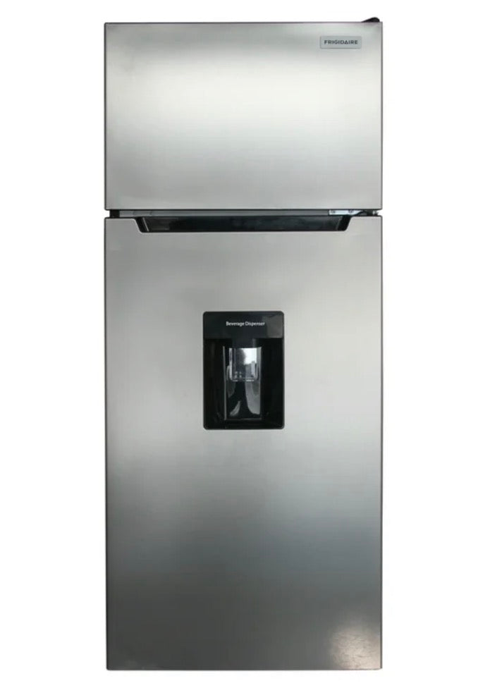 AC260226 EFR760 Frigidaire 7.3 Cu Ft Top Freezer Refrigerator with Beverage Dispenser, Platinum – Apartment Size Refrigerator