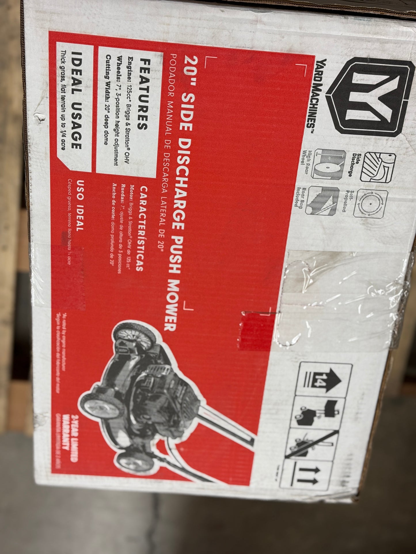 AC250047 20 in. 125 cc OHV Briggs and Stratton Gas Walk Behind Push Mower