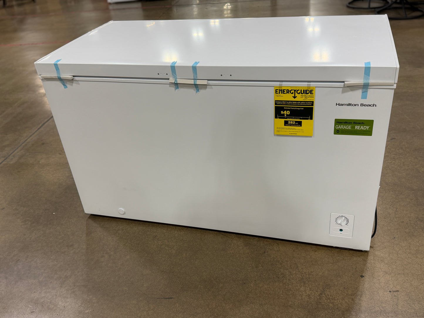 AC250598 Hamilton Beach 14 Cu. ft. Chest Freezer, HZ7941-3BCOM, White