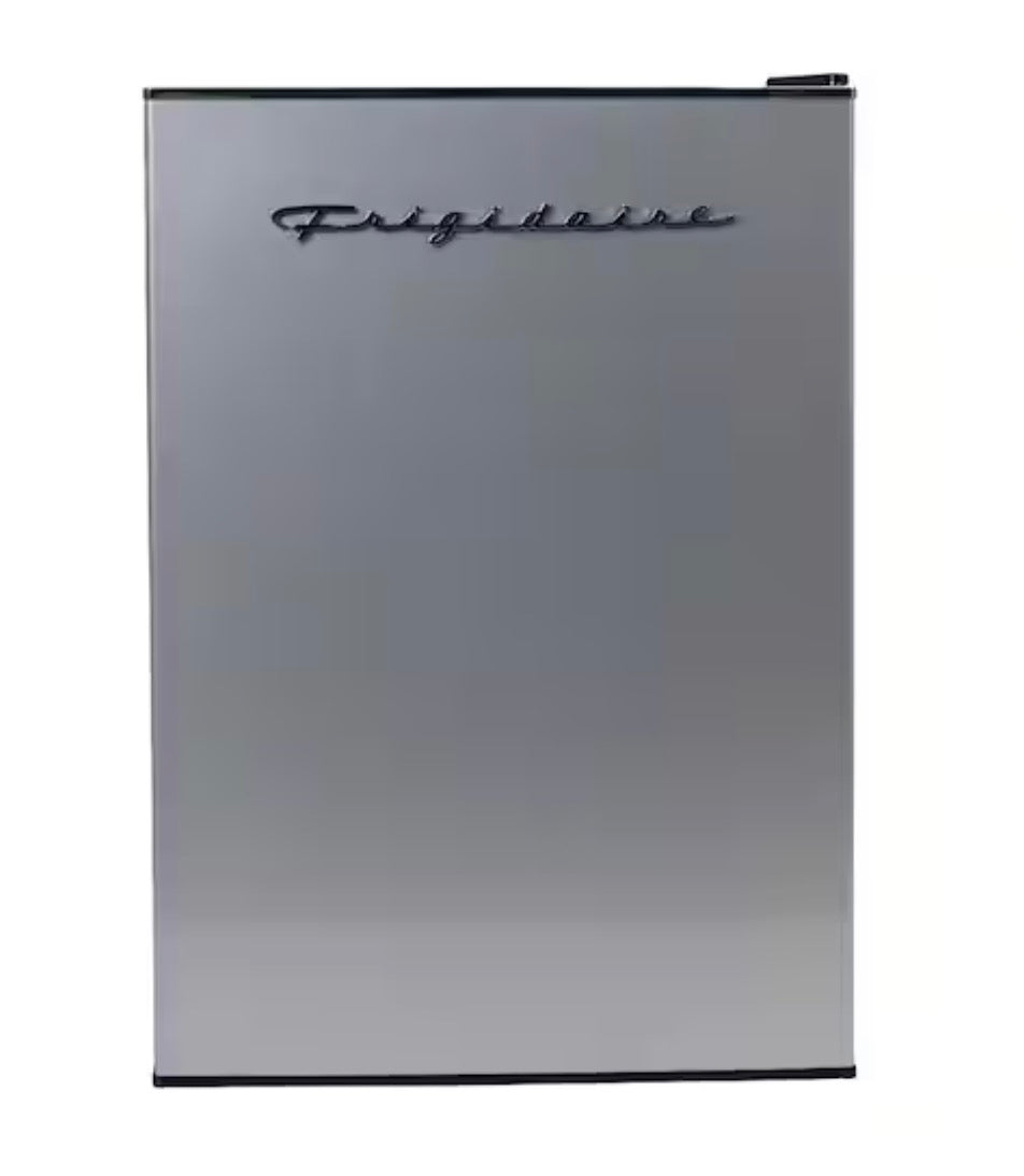 AC260400 Frigidaire 2.5 cu. ft. Retro Mini Fridge in Platinum with Freezer - EFR285 (major dent)