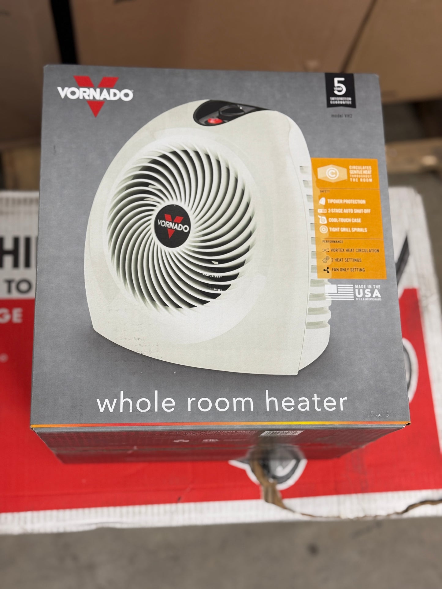 AC250048 Vornado VH2 Electric Vortex Whole Room Space Heater