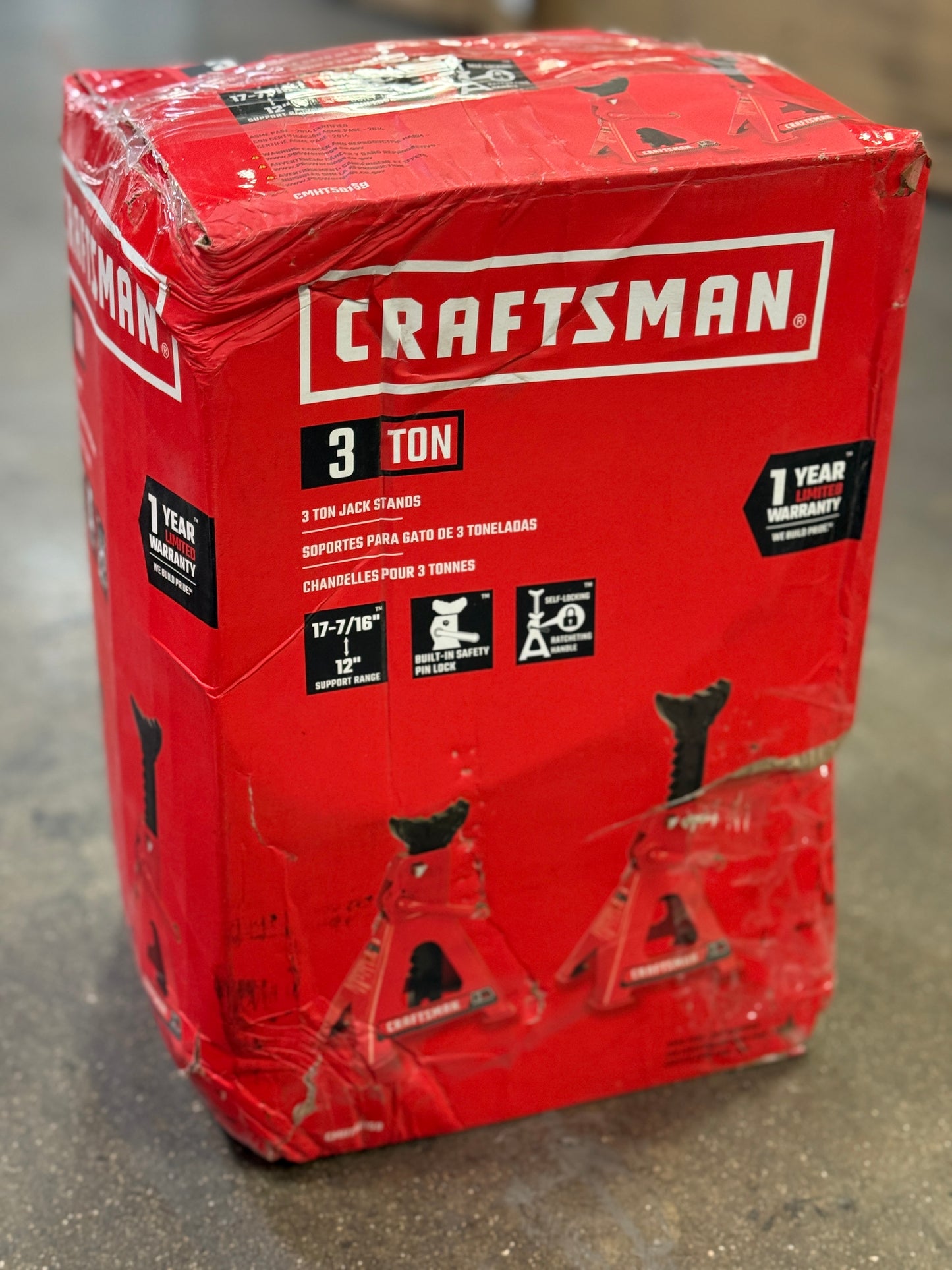 AC250074 Craftsman Manual 3 ton Automotive Jack Stand