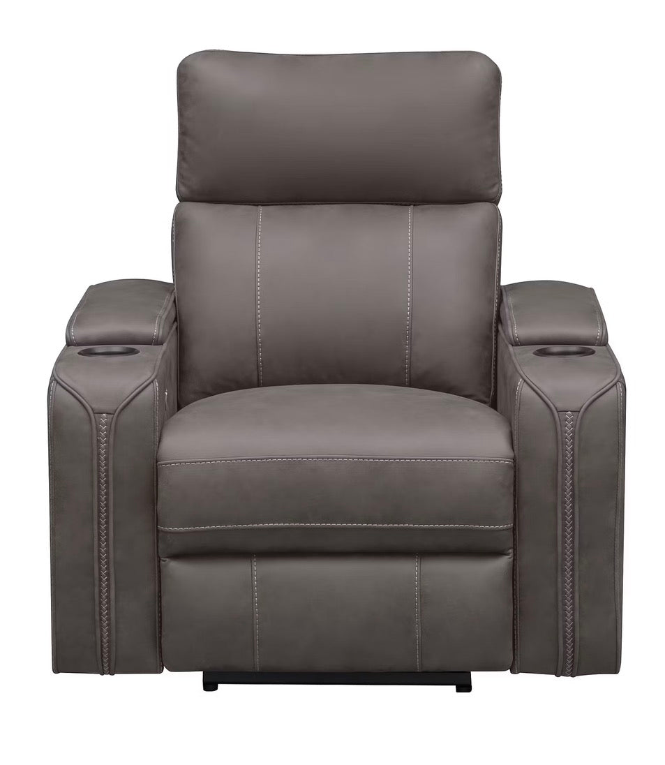 BJF250380 Abbyson Home Marvel Fabric Power Recliner - Gray