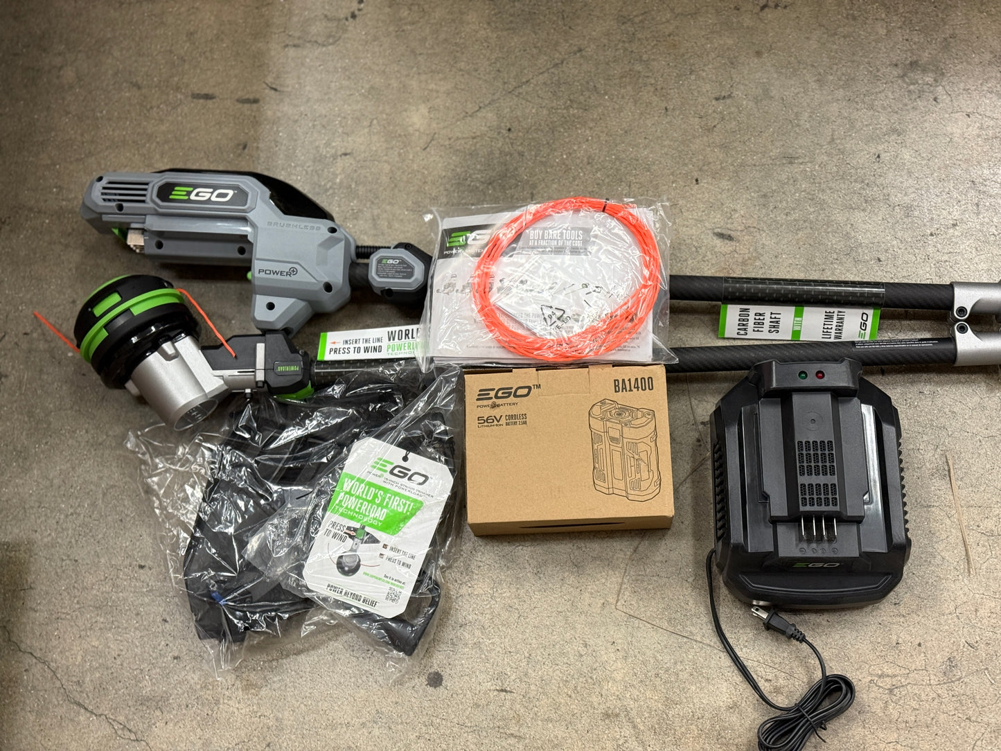 AC250051 EGO POWERLOAD 56-volt 15-in Split Shaft Battery String Trimmer 2.5 Ah