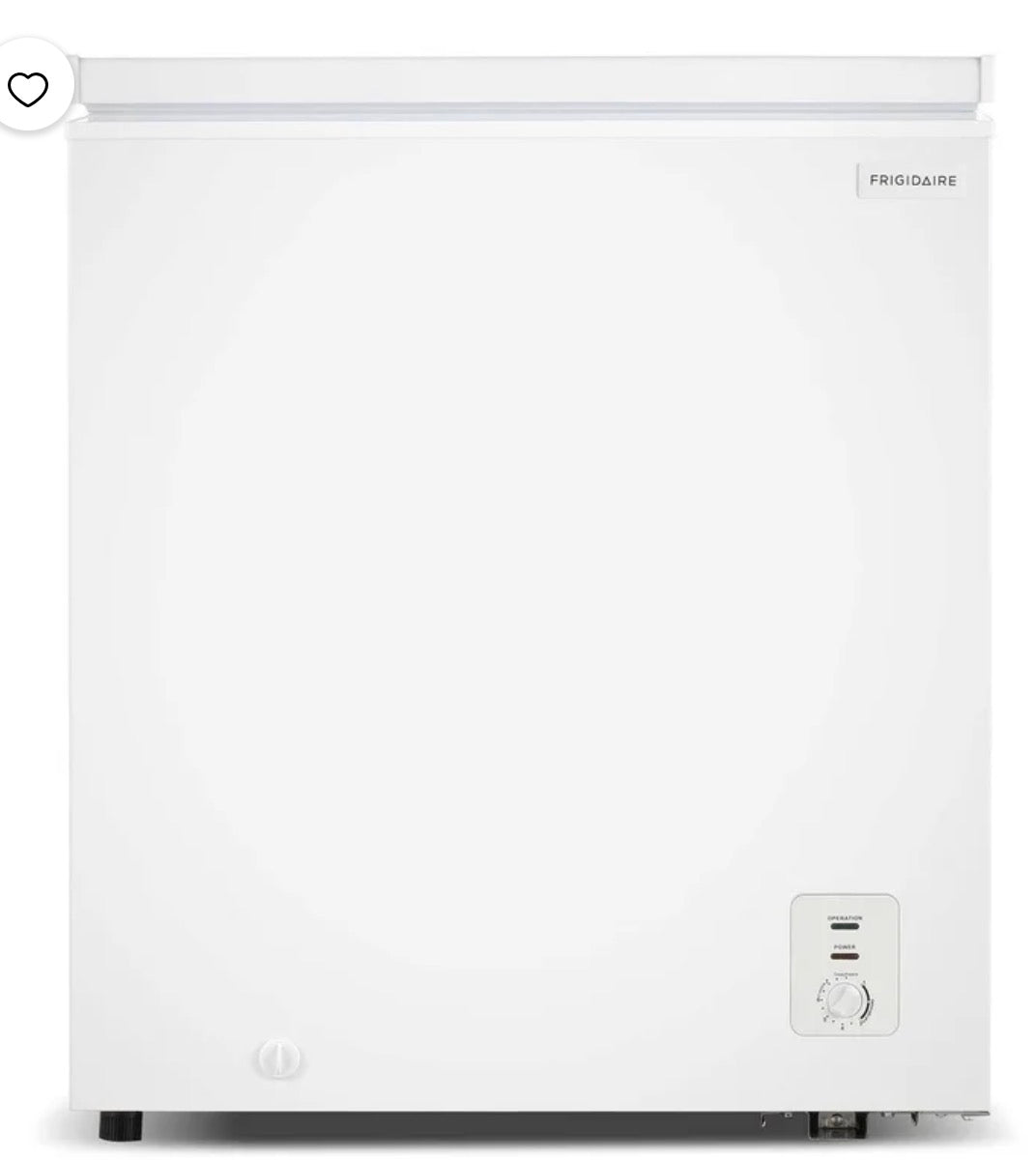 AC260334 Frigidaire 5.0 Cu. ft. Garage Ready Chest Freezer, Compact Deep Freezer EFRF5003