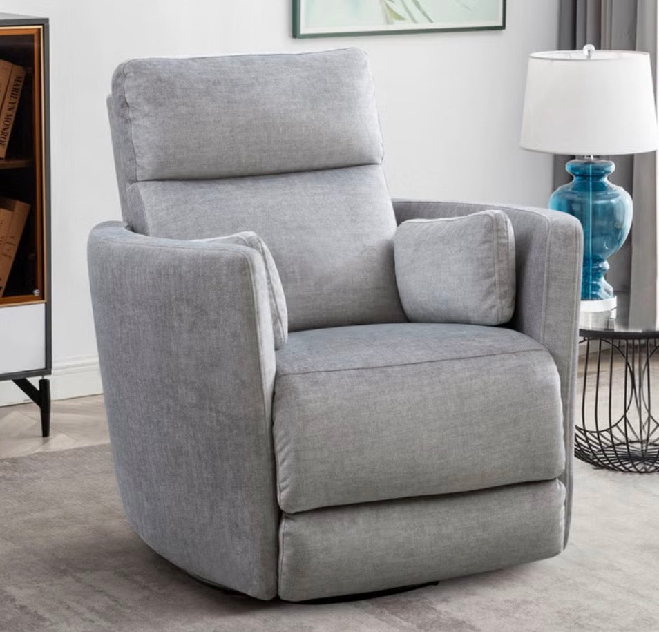 CS260047 Darcy Fabric Power Swivel Glider Recliner with Power Headrest