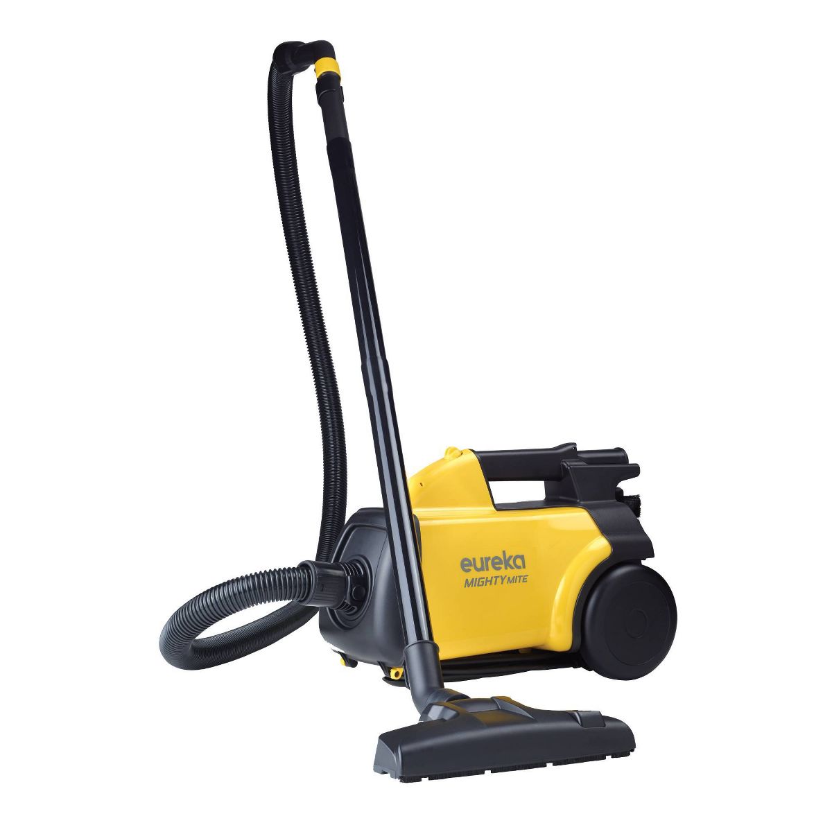 AC250968 Eureka Mighty Mite Bagged Canister Vacuum: Electric, 1560W, 20ft Cord, 6.5ft Hose, Washable Foam Filter, Hard Floor & Carpet