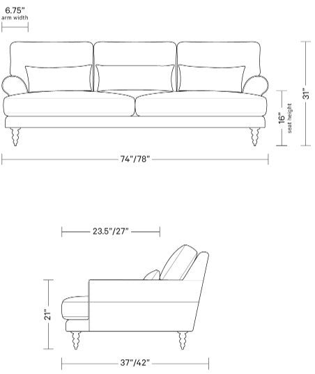 IDF240008 - Maxwell - Sectional  Fabric  Light Red