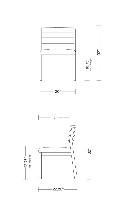 IDF240225 - Nora - Dining Chair  Fabric  Rust