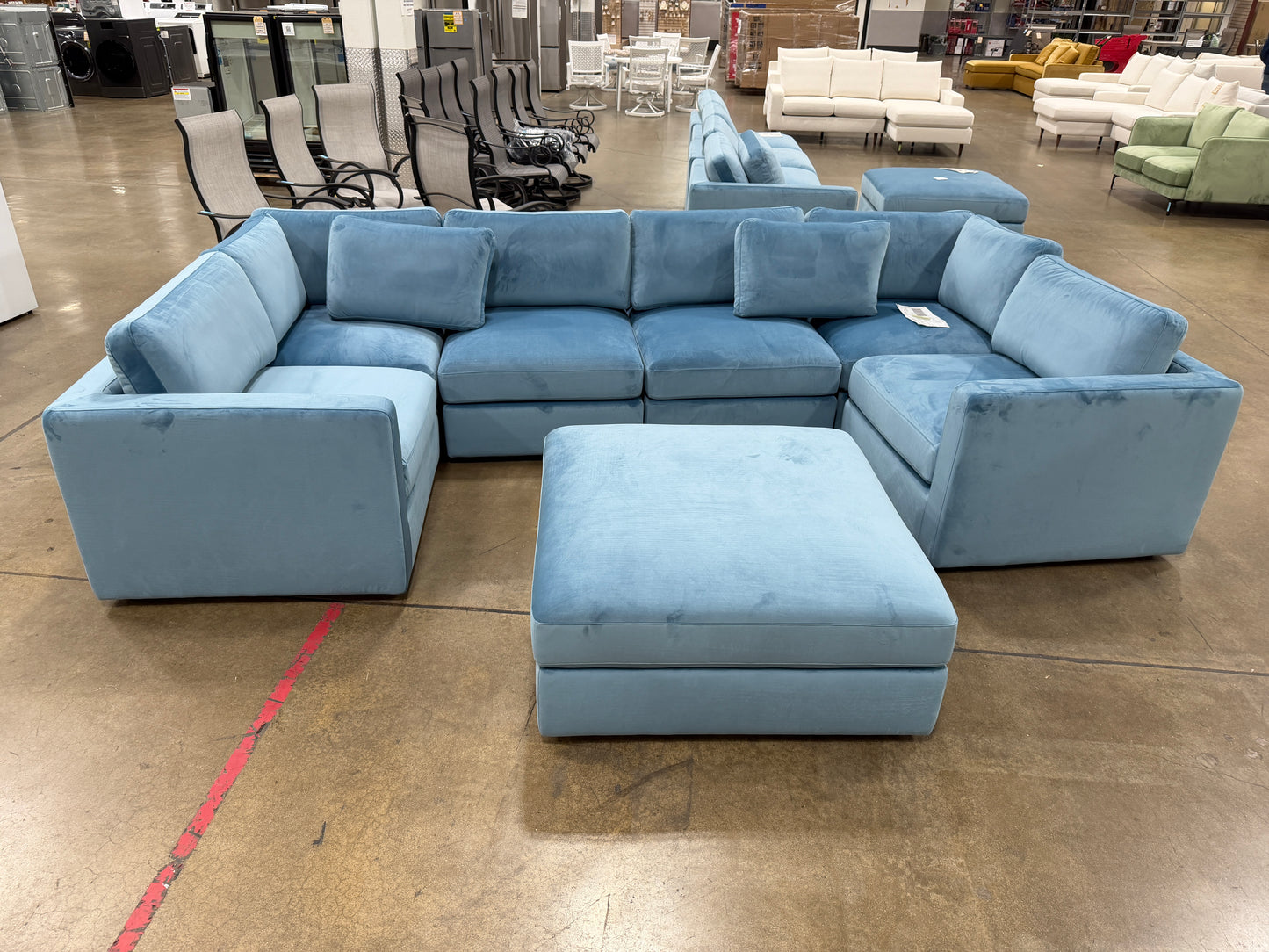IDF240521 Sectional Sofa Tatum ROY-007 with ottoman