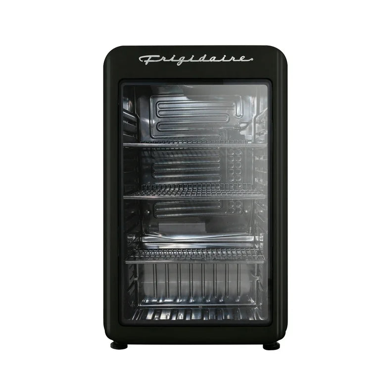AC260153 Frigidaire 3.3 Cu. Ft. Retro Refrigerator, Glass Door, Black