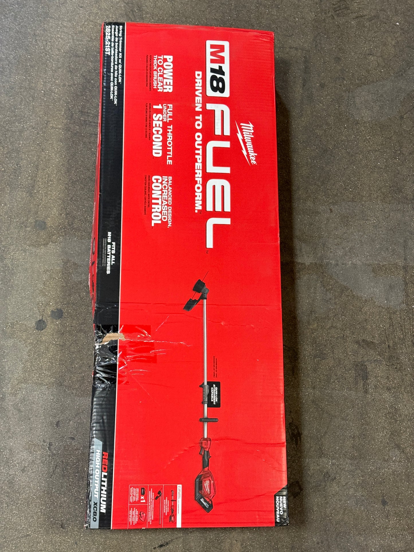 AC250089 M18 FUEL 18V Lithium-Ion Brushless Cordless String Trimmer with QUIK-LOK Attachment Capability and 8.0 Ah Battery