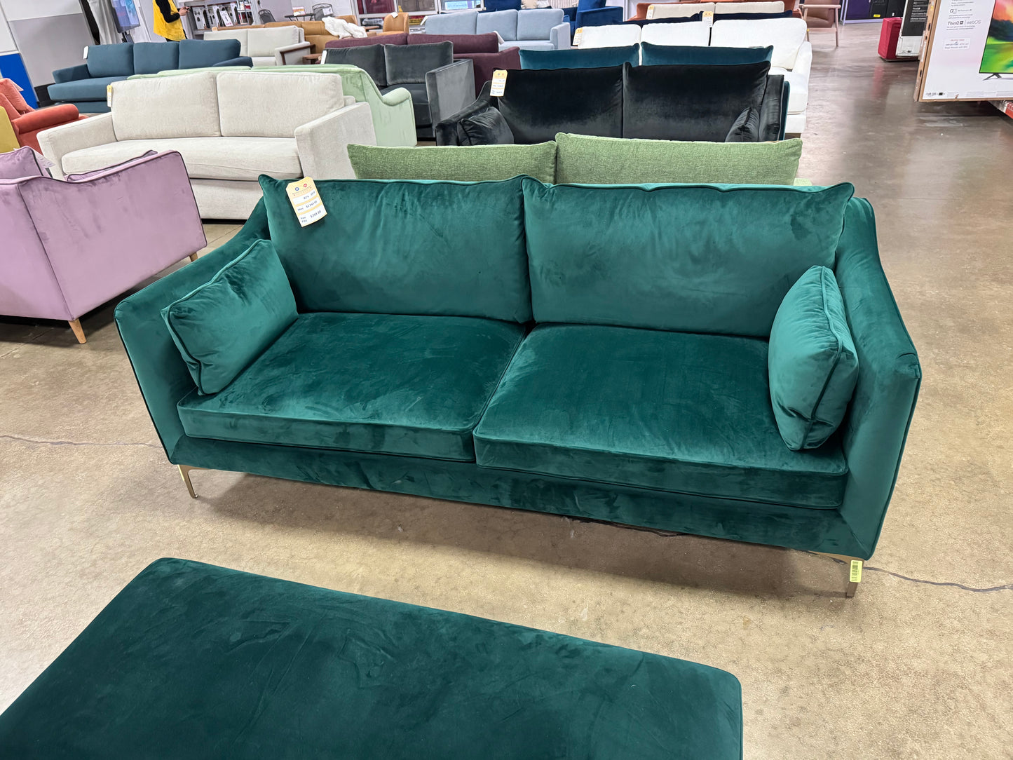 IDF240077 - Caitlin - Sofa  Fabric  Dark Green