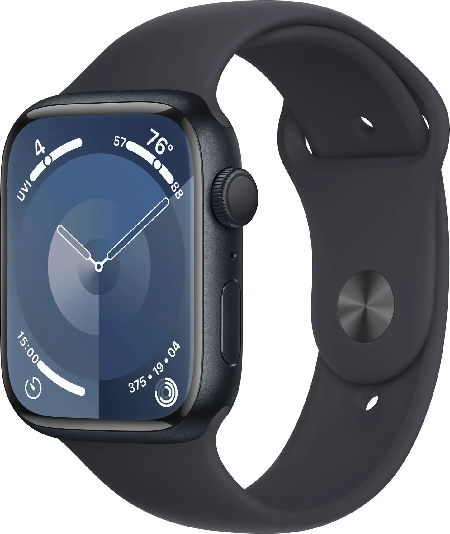 Apple Apple Watch Series 9 GPS 45mm Aluminum Case with Midnight Sport Band (Medium/Large) - Midnight - MR9A3LWA