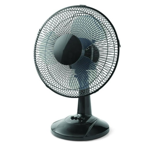 Mainstays 12" 3-Speed Oscillating Table Fan, Black FT30-8MBB-O