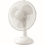 Mainstays 12" 3-Speed Oscillating Table Fan, FT30-8MBW, New, White FT30-8MBW-O