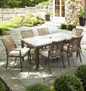 BJF250154 Berkley Jensen Oak Crest 7-Pc. Outdoor Metal Dining Set