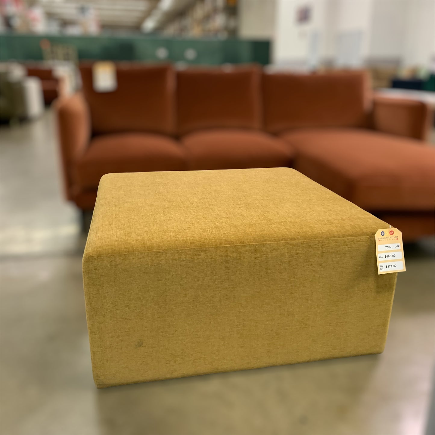 IDF240156 - Conor - Ottoman  Fabric  Amber