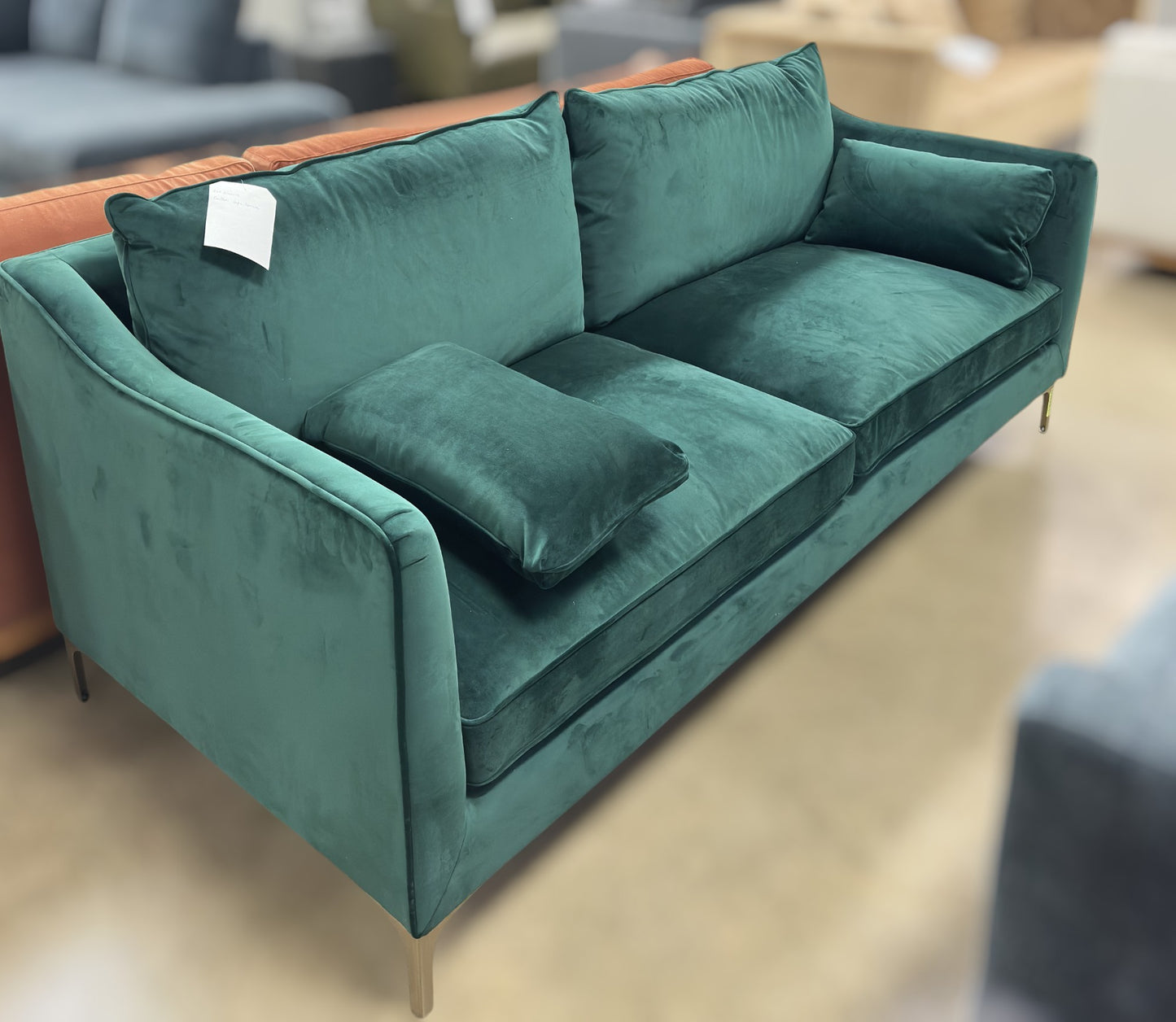 IDF240115 - Caitlin - Sofa  Fabric  Dark Green