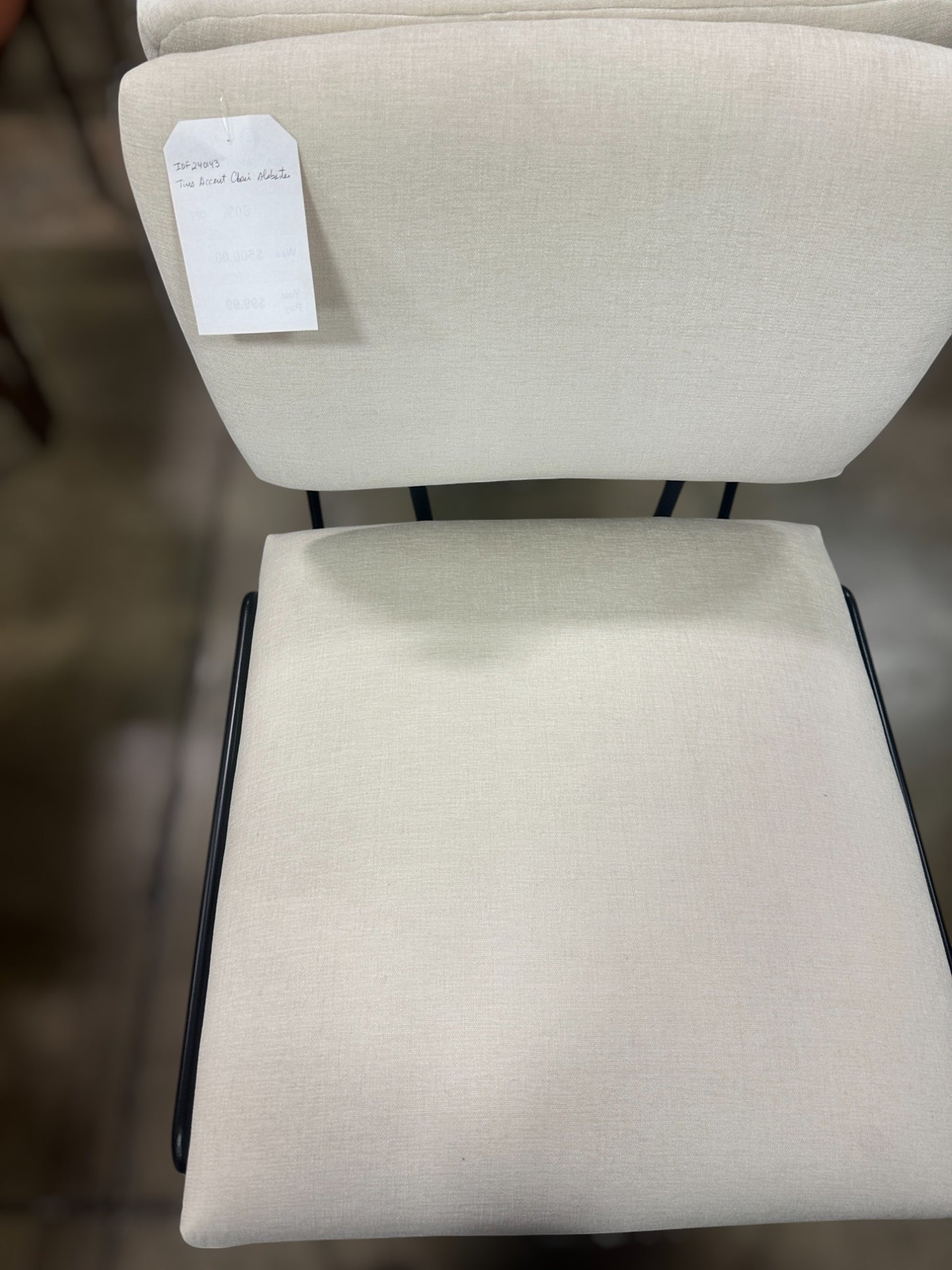IDF240143 - Tins - Accent Chair  Fabric  Alabaster